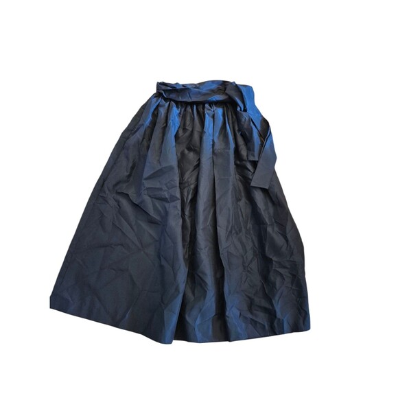 Chaus VTG 90s Y2K A-Line Skirt Taffeta Midi Skirt Black pleated Belted sz 6 - Picture 1 of 4
